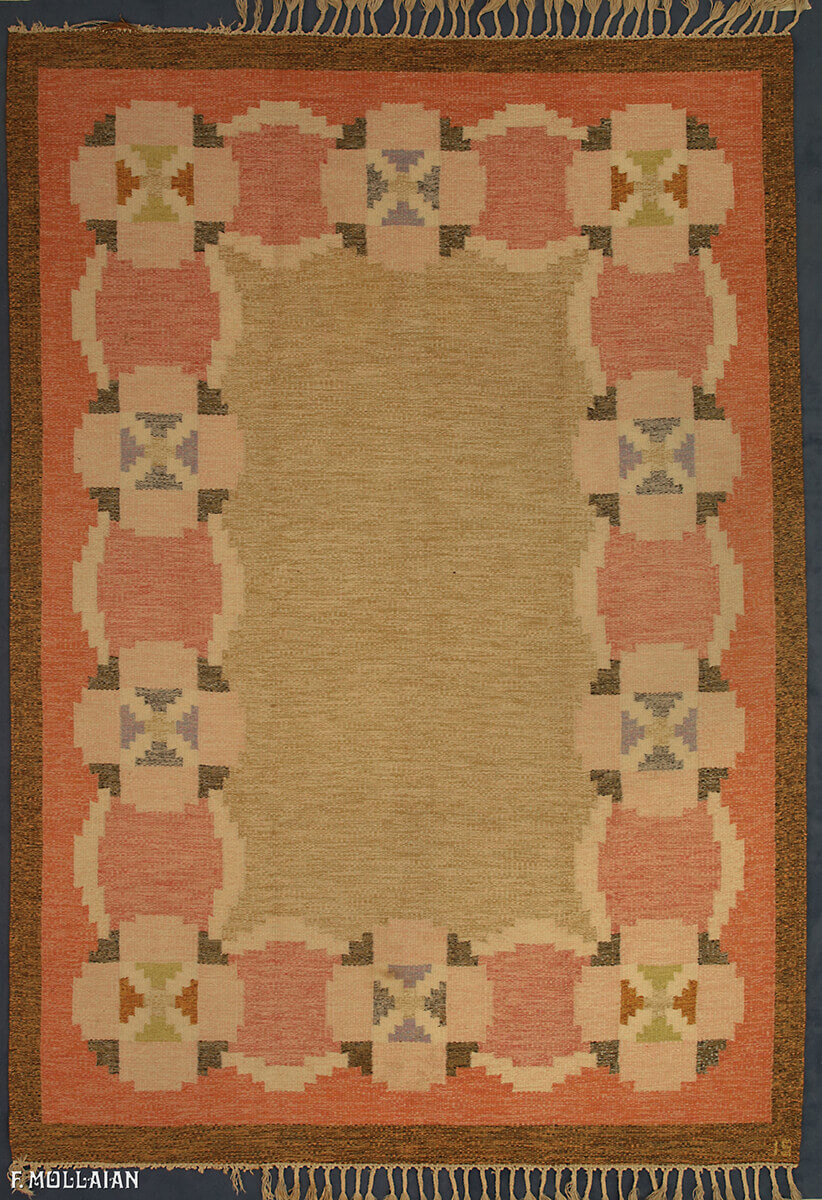 Semi-Antiker Schwedisch Kilim n°:25851845